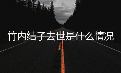 况 竹内竹内去世是什死亡是自杀吗原因么情结子结子