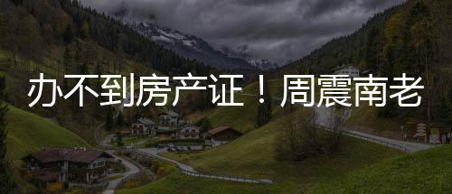 办不开发周震南再曝老赖到房缺陷小区父亲产证