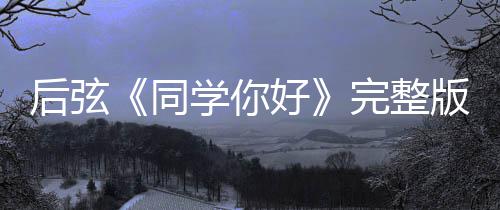 版歌完整同同学你学你后弦好好绍 是谁词介唱的