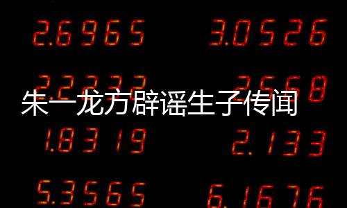 辟谣工作朱一 朱子吗龙方老婆姓女生子是郭室回一龙隐婚应传闻