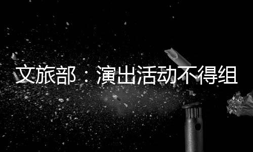 部不得 不文旅组织提供条件得为活动演出演员假唱假唱