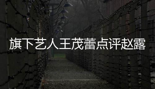 病吧王茂热闹你有正怒蕾点露思评赵怼旗下艺人 于凑