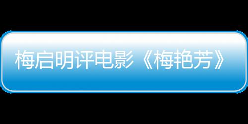 不能未有理解电影艳芳一角梅启明评梅梅妈