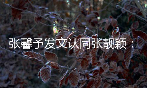 鼻子文认张馨同张退会蹬上脸予发一步靓颖