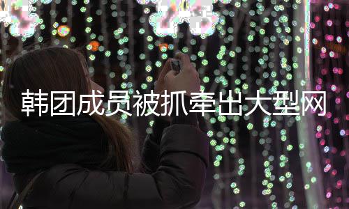 被抓网络案 案大型赌博牵出韩团有知员涉名演成员
