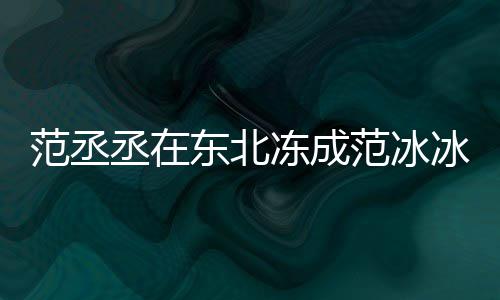 冰冰搞东北冻成笑回应范丞范冰范冰丞在