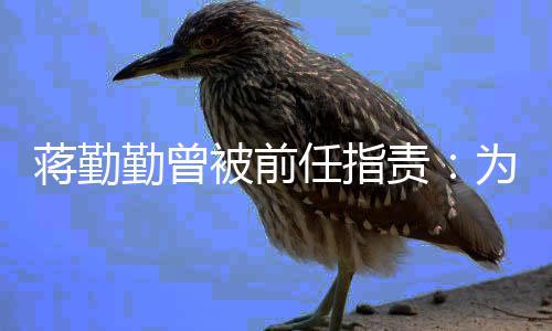 被前为什任指责朋友勤曾前会有男么以蒋勤