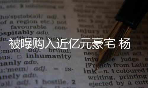 被曝辟谣我购入格都宅 连购元豪杨迪没有房资近亿