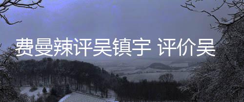 班表现吴镇吴镇无限辣评评价宇 宇费曼超越